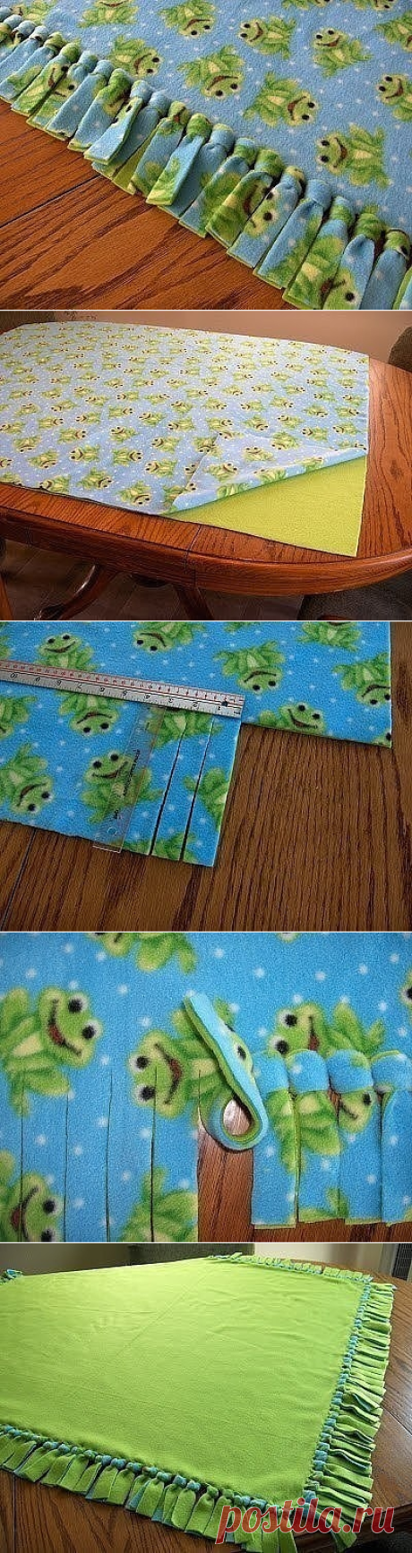 Двойное одеяло без шитья