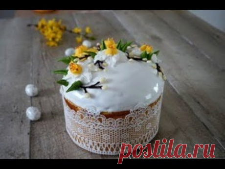 Как украсить кулич.\паску\Рецепт идеальной глaзури на желатине. Easter bread Glaze .