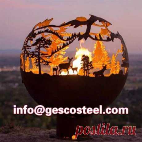 Дизайнерские огненные шары в саду ~ Planetalsad