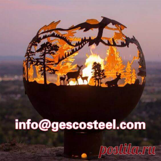 Дизайнерские огненные шары в саду ~ Planetalsad