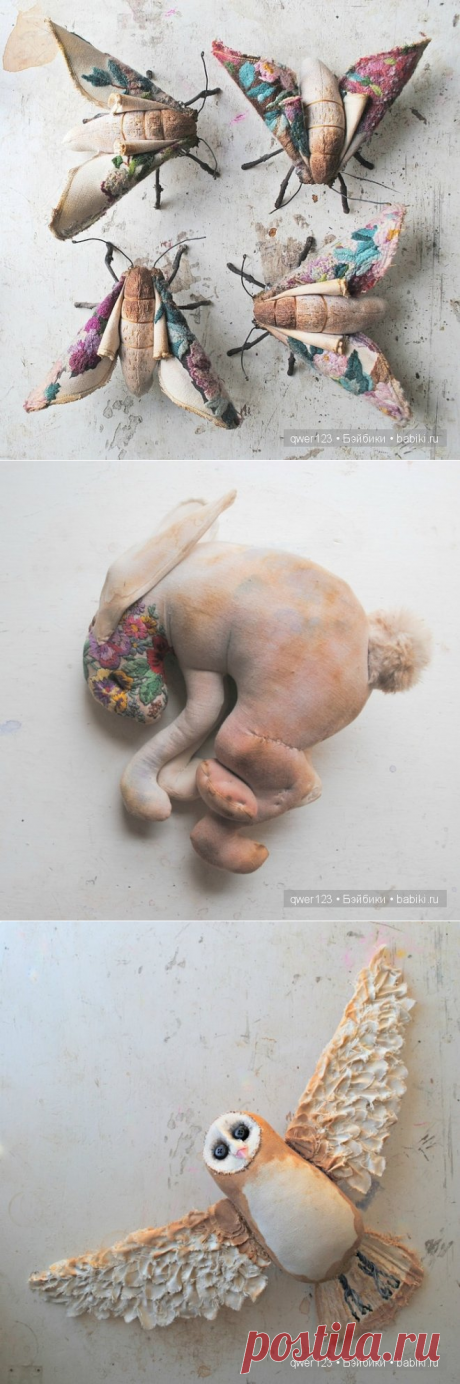 Великолепные поделки из ткани художника Mister Finch. / Интересненькое / Бэйбики. Куклы фото. Одежда для кукол