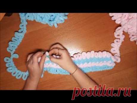 Узор#2 из Alize Puffy для детского пледа.