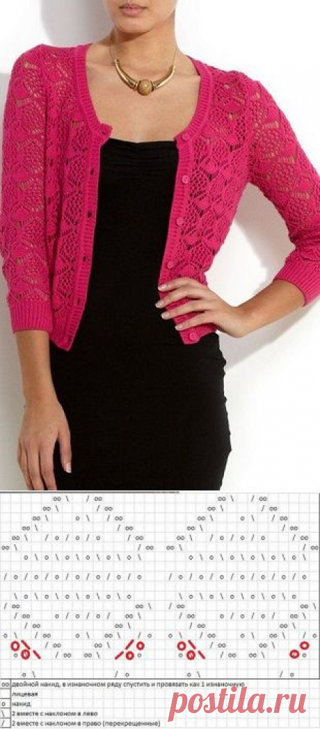 Узор для ажурного жакета