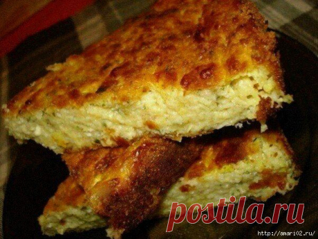 Запеканка из кабачков, сыра и творога..