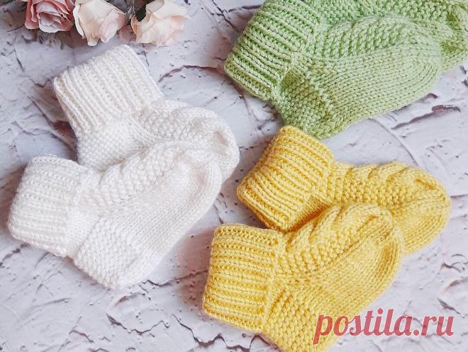 Детские носочки спицами пошаговый МК 🧦 от 3 месяцев до года | Сезон Вязания с Татьяной | Дзен