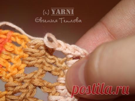 Мастерская Евгении Тепловой: Обвязка края изделия крючком. Аккуратная планка. Мастер-класс