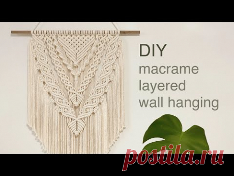 DIY | macrame layered wall hanging | 마크라메 레이어드 월 행잉