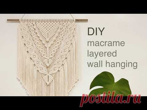 DIY | macrame layered wall hanging | 마크라메 레이어드 월 행잉