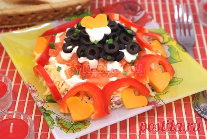 Салат «Шепот Купидона» – Рецепт с фото. Рецепты. Салаты. Салаты с курицей