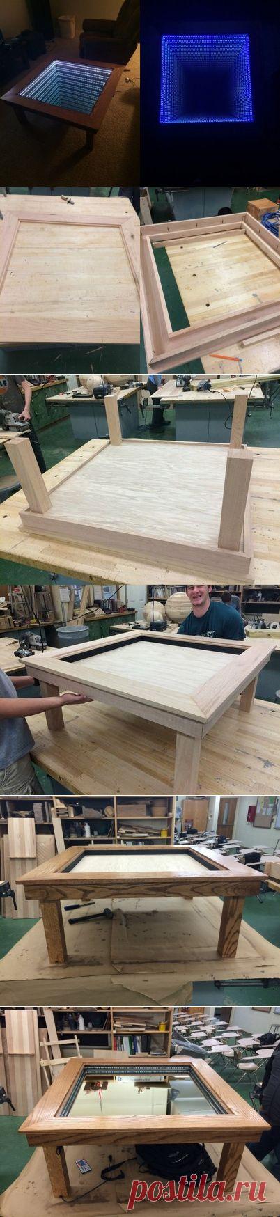 Столик бесконечности из зеркал и подсветки | Хитрости Жизни