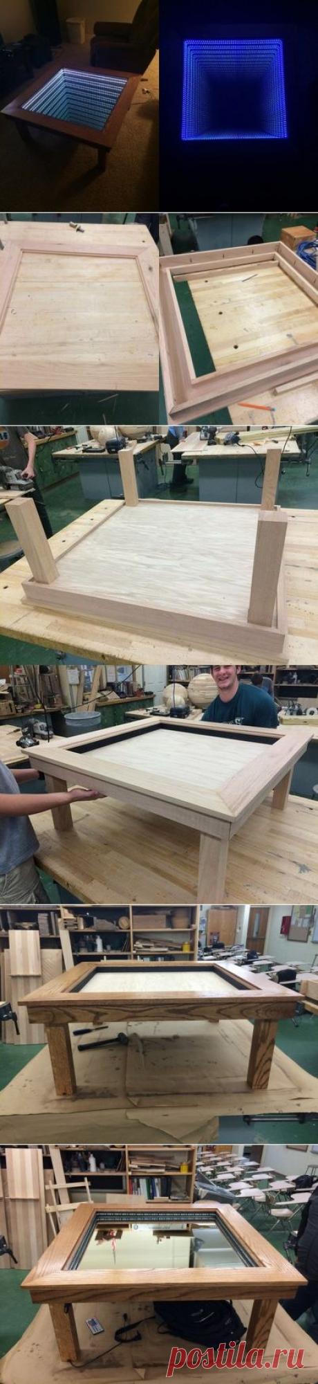 Столик бесконечности из зеркал и подсветки | Хитрости Жизни