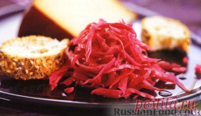 Рецепт: Маринованная красная капуста с яблоками и луком на RussianFood.com