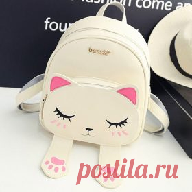 Прикольный рюкзачок с мордашкой котика. Очень нравится девочкам. Отличный вариант на подарок - shopperali.ru