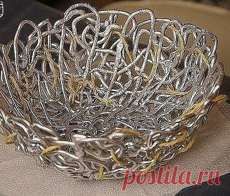 Декоративная ваза из жидких гвоздей