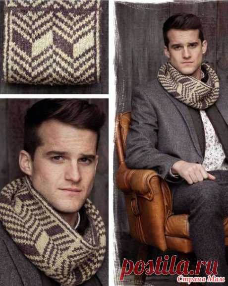 Мужской шарф из Interweave Knits. - Жаккард - Страна Мам