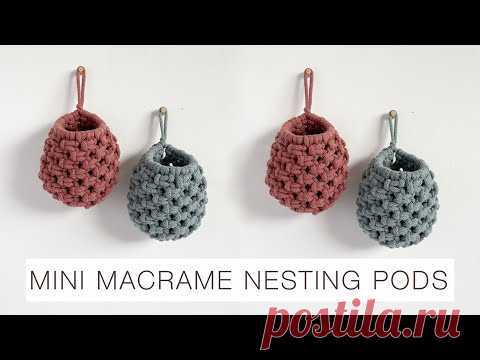 DIY: MINI MACRAME NESTING PODS | EASY MACRAME POD | MACRAME TUTORIAL - YouTube