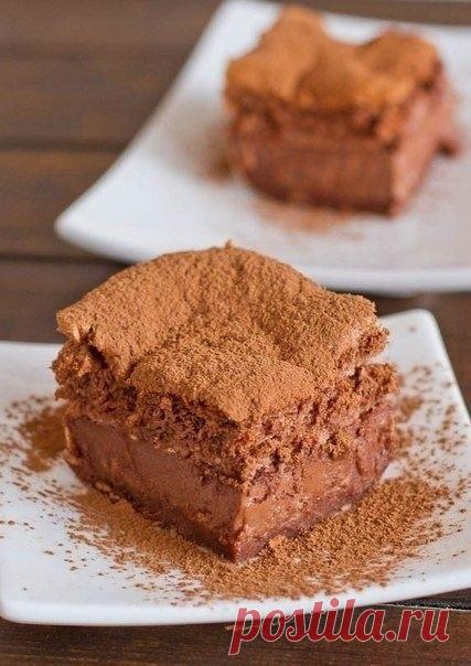 Как приготовить шоколадный волшебный пирог - рецепт, ингредиенты и фотографии