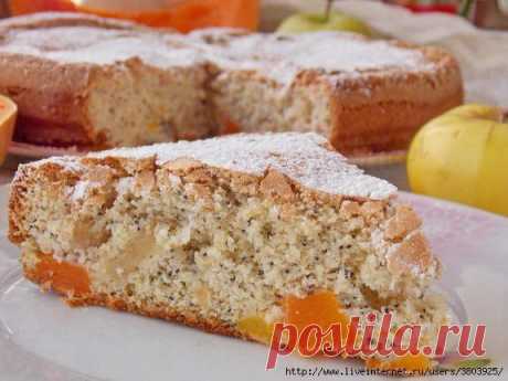 Тыквенная шарлотка &quot;Оранжевое чудо&quot; с яблоками