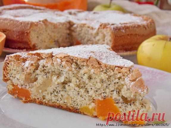 Тыквенная шарлотка "Оранжевое чудо" с яблоками