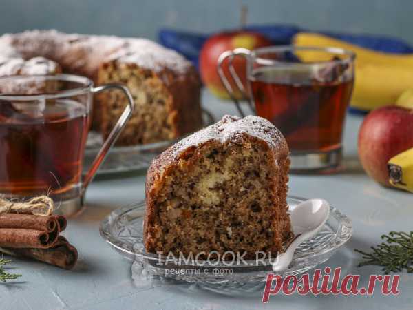 Банановый манник с яблоками