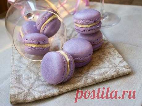 Лавандовые макаронс с ганашем - простой и вкусный рецепт с пошаговыми фото