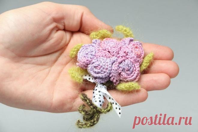 Вязаные броши | Клуб красоты и здоровья | Дзен