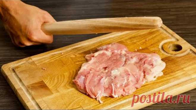 Без жарки и духовки! Отбив курицу скалкой, спустя сутки, вы сразите всех за столом!