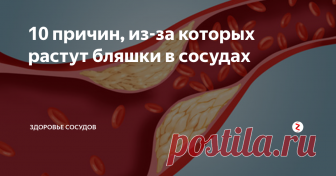 10 причин, из-за которых растут бляшки в сосудах Многие люди, узнав о бляшках в своих сосудах, начинают искать информацию на тему 