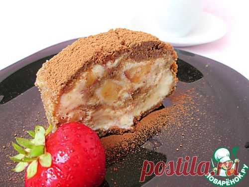 Кофейный рулет-мороженое с нектаринами.