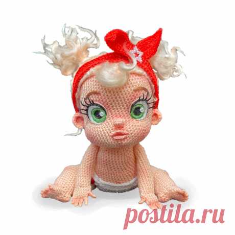 PDF Пупс крючком. FREE crochet pattern; Аmigurumi doll patterns. Амигуруми схемы и описания на русском. Вязаные игрушки и поделки своими руками #amimore - маленькая кукла, пупс, куколка, пупсик, мальчик, девочка.