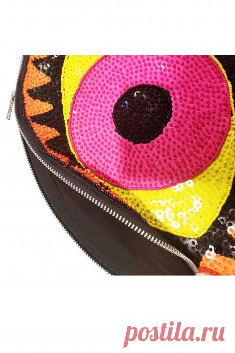 XL розовый и оранжевый зла клатч глаз с серебряной застежкой – ди$рассчитывать Вселенной