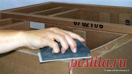 Faire de belles finitions pour mon meuble en carton