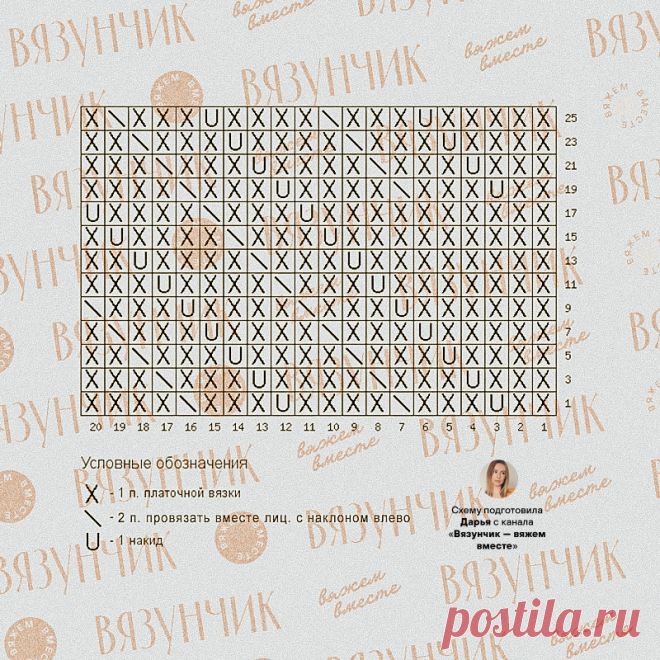 Нарисовала для вас новые схемы: мой рекорд и обещанные узоры | Вязунчик — вяжем вместе | Дзен