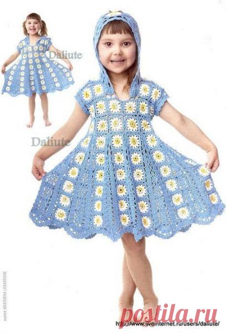 ПЛАТЬИЦЕ ДЛЯ ДЕВОЧКИ С РОМАШКАМИ