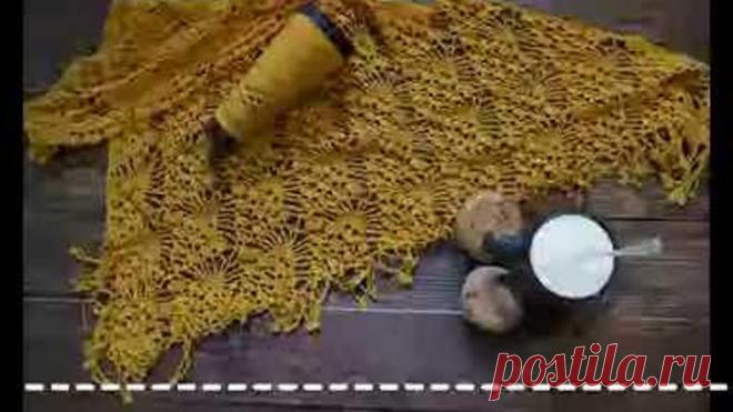 Шаль ромбами. Вяжем кашемировую шаль