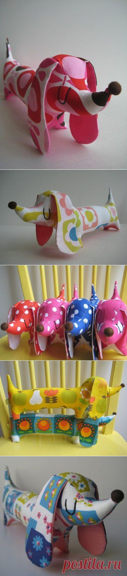 Собака - мягкая игрушка своими руками / Тильда, мягкие игрушки своими руками, выкройки / КлуКлу. Рукоделие - бисероплетение, квиллинг, вышивка крестом, вязание