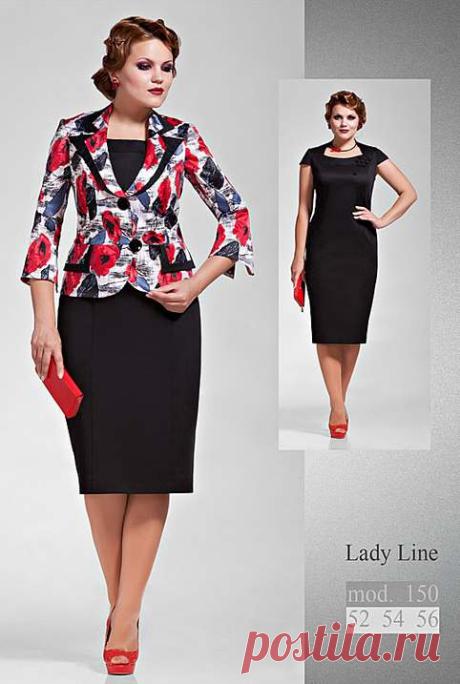 Костюмы для полных девушек и женщин белорусской компании Lady Line. Осень-зима 2014-2015 (70 фото)