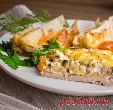 Как приготовить мясо по-купечески с грибами  - рецепт, ингридиенты и фотографии