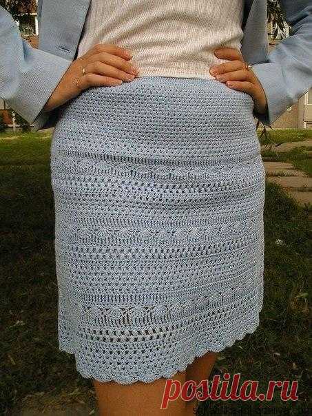 Короткая юбка крючком Короткая юбка крючком с описанием. Связать ажурную юбку на лето своими руками