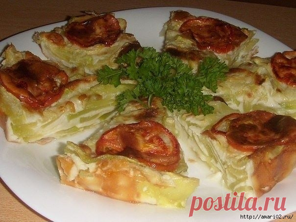 Кабачки в яичной заливке
