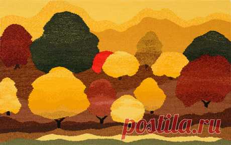 Tapestry Artist Linda Giesen: Little Red Tree