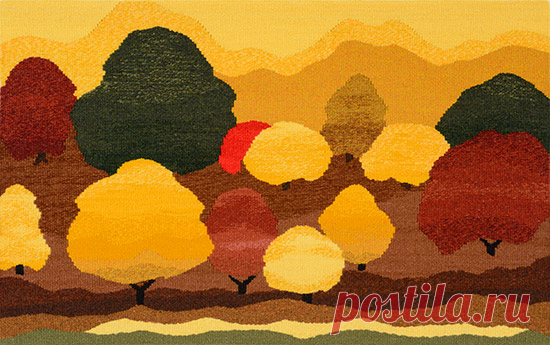 Tapestry Artist Linda Giesen: Little Red Tree
