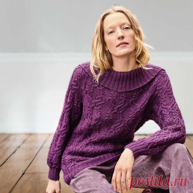 Вяжем пять прелестных женских моделей спицами в фиолетовых оттенках | Вязание с Paradosik_Handmade | Дзен