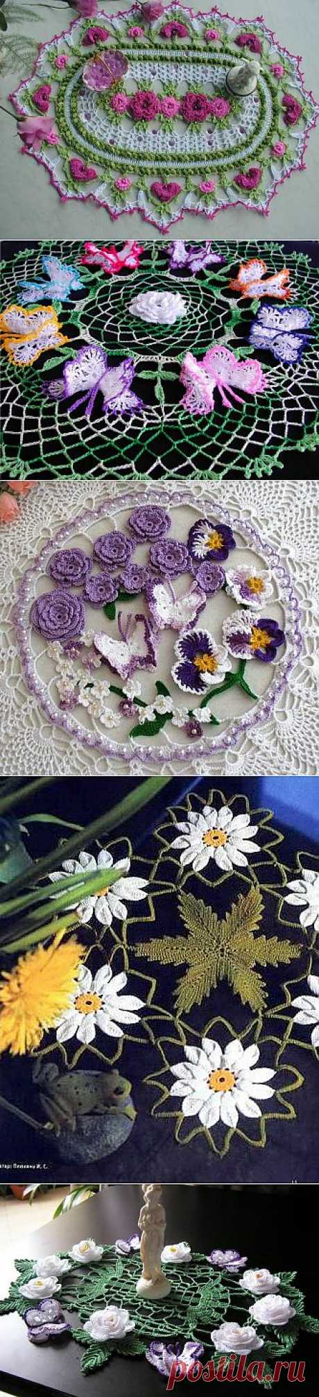 ДОПОЛНЕНИЕ К ИНТЕРЬЕРУ. ВЯЗАНЫЕ САЛФЕТКИ.