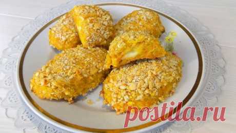 Овощные котлеты из кабачка и картофеля с начинкой из сыра