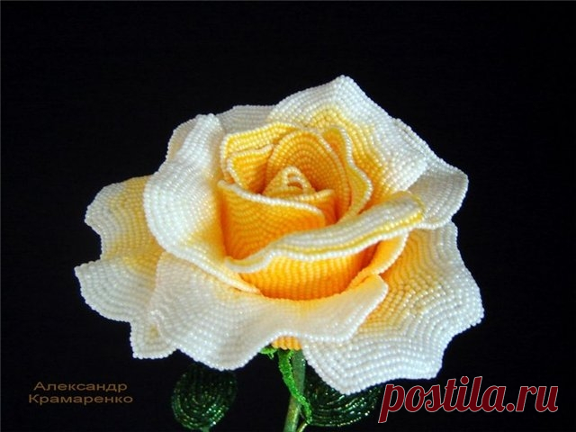 Французские розы из бисера
