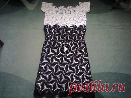 Платье крючком узор мельница. 4 часть (как заузить талию и обвязка низа). МК Как связать платье из мотивов, узор мельница. Урок состоит из 6-ти частей:В 1 части смотрите как связать сам мотив Во 2 части смотрите как соединит...
