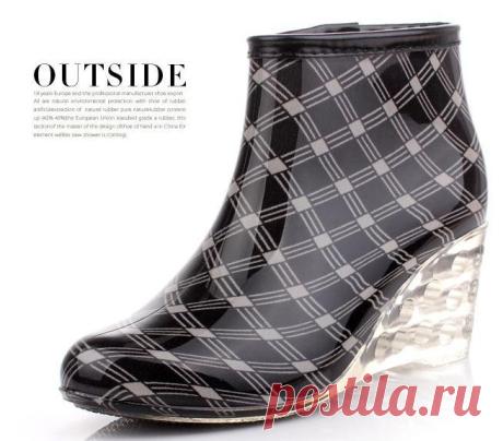 boots first Picture - More Detailed Picture about ODEMA Fashion Women Wedge Rain Boots Female Ankle High Heel Boots Rain Waterproof Wellies Boots Women Rubber Water Shoes Picture in Boots from Odema Trading Co.,Ltd | Aliexpress.com | Alibaba Group