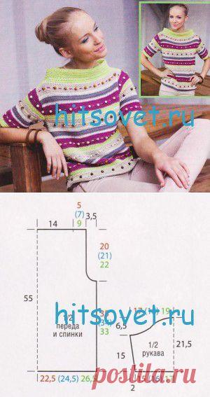 Вязание пуловера крючком | Хитсовет