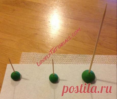 МК лепкановогодние елочки-Gumpaste (fondant, polymer clay) Christmas trees making tutorials - Страница 10 - Мастер-классы по украшению тортов Cake Decorating Tutorials (How To's) Tortas Paso a Paso
